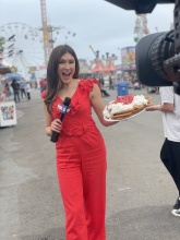 Live reporting and weather anchoring at San Diego Fair